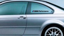 Sticker Geam Bmw Performance Alb Set 2 Buc