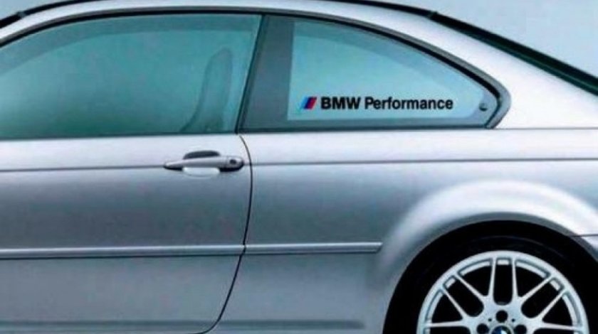 Sticker Geam Bmw Performance Alb Set 2 Buc