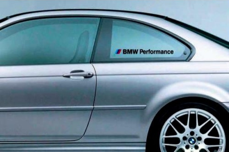 Sticker Geam Bmw Performance Negru Set 2 Buc