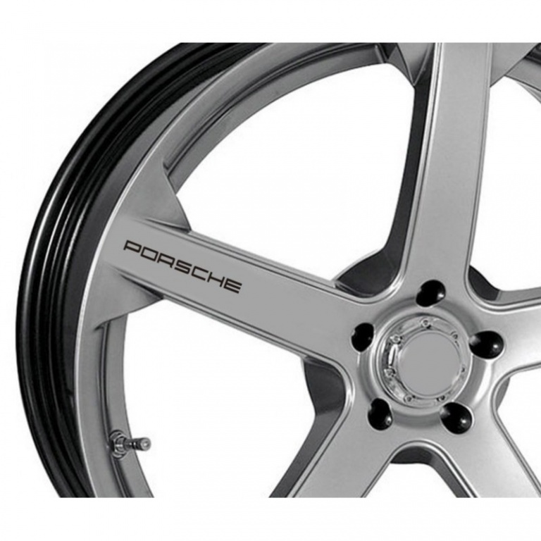Sticker Janta Porsche Negru Set 4 Buc