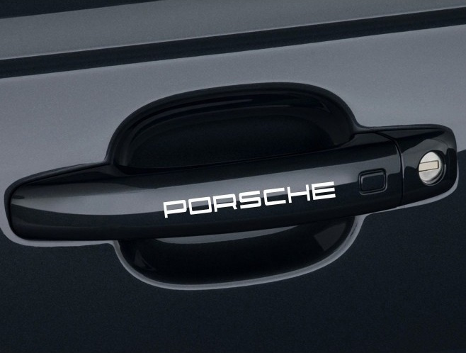 Sticker Manere Usi Porsche Alb