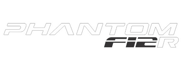 Sticker Moto Malaguti Phantom F12R 15x2cm Alb+Negru