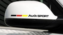 Sticker Oglinda Exterioara Audi Sport Germany Negr...