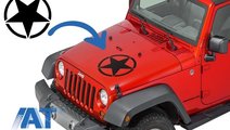 Sticker Stea Negru Universal compatibil cu Jeep, S...