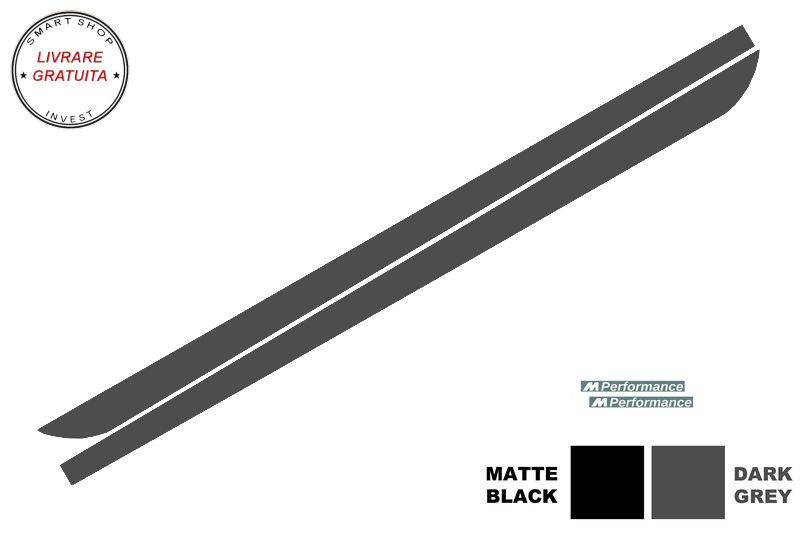 Stickere Laterale BMW Seria 5 F10 F11 (2011-2017) Gri Inchis