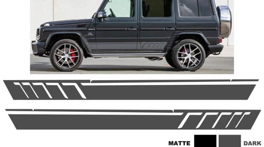 Stickere Laterale compatibil cu MERCEDES G-Class W463 W463 (1989-up) Gri Inchis STICKERW463DG