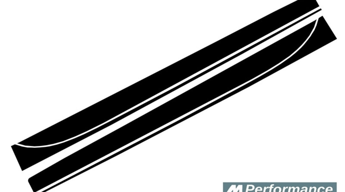 Stickere Laterale Negru Mat compatibil cu BMW Seria 3 F30 F31 (2011-up) M-Performance Design Negru Mat STICKERF30MB