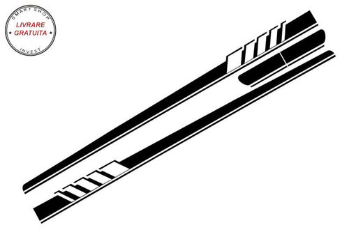 Stickere Laterale Negru Mat Mercedes C-Class C205 Coupe A205 Cabriolet (2014-) C63