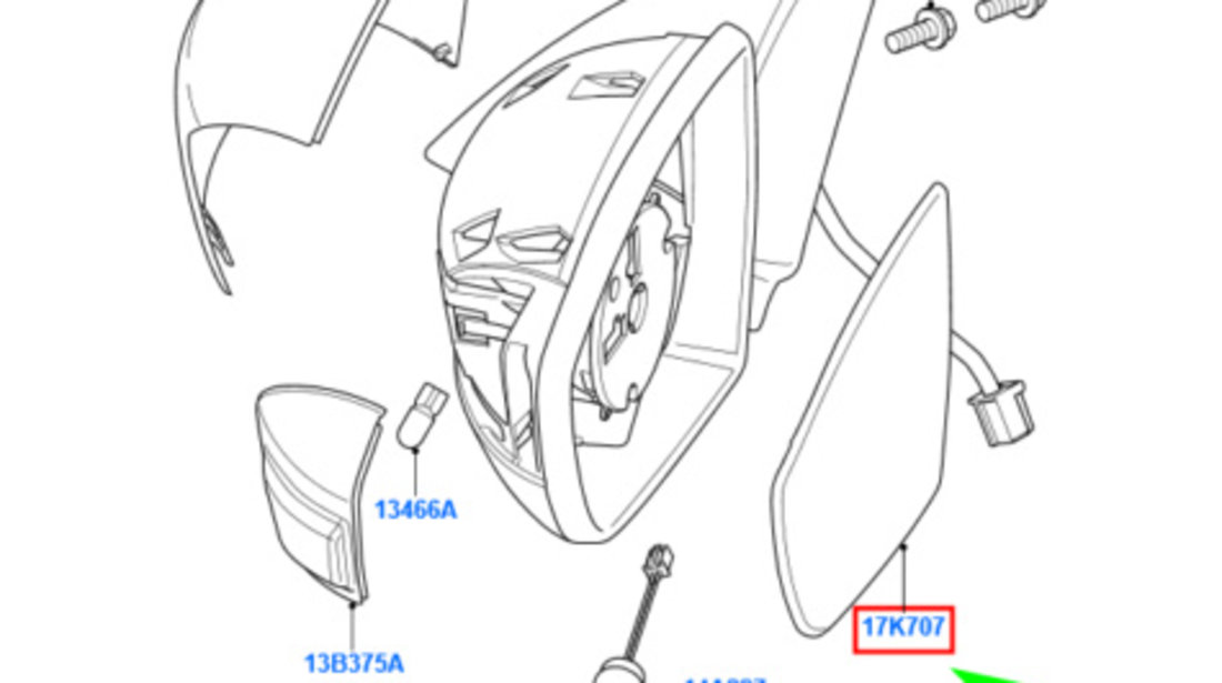 Sticla Oglinda Dreapta Oe Ford Kuga 1 2008-2012 1405067