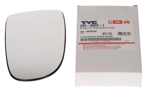 Sticla Oglinda Dreapta Tyc Opel Corsa C 2000-2009 325-0029-1