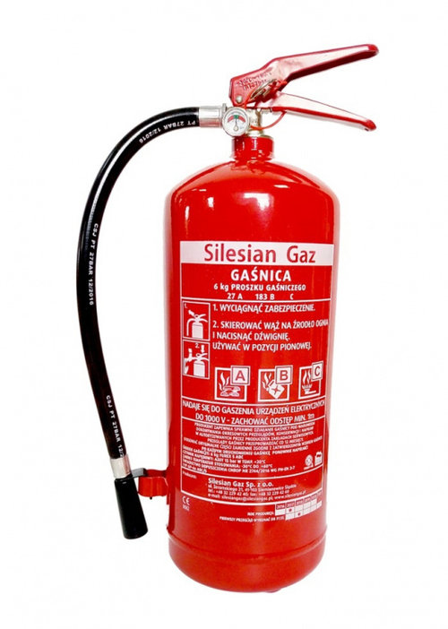 Stingătoare Cu Pulbere Abc 6 Kg Cu Manometru și Fixare Pe Perete Amio P0016_6P