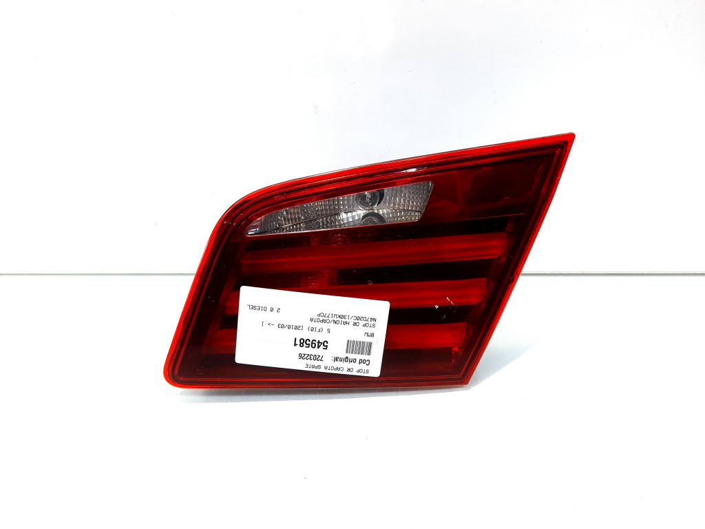 Stop dreapta capota spate, cod 7203226, Bmw 5 (F10) (id:549581)