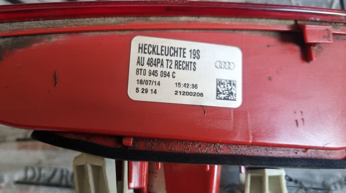 Stop dreapta (haion) led original Audi A5 Sportback cod piesa : 8t0945094c