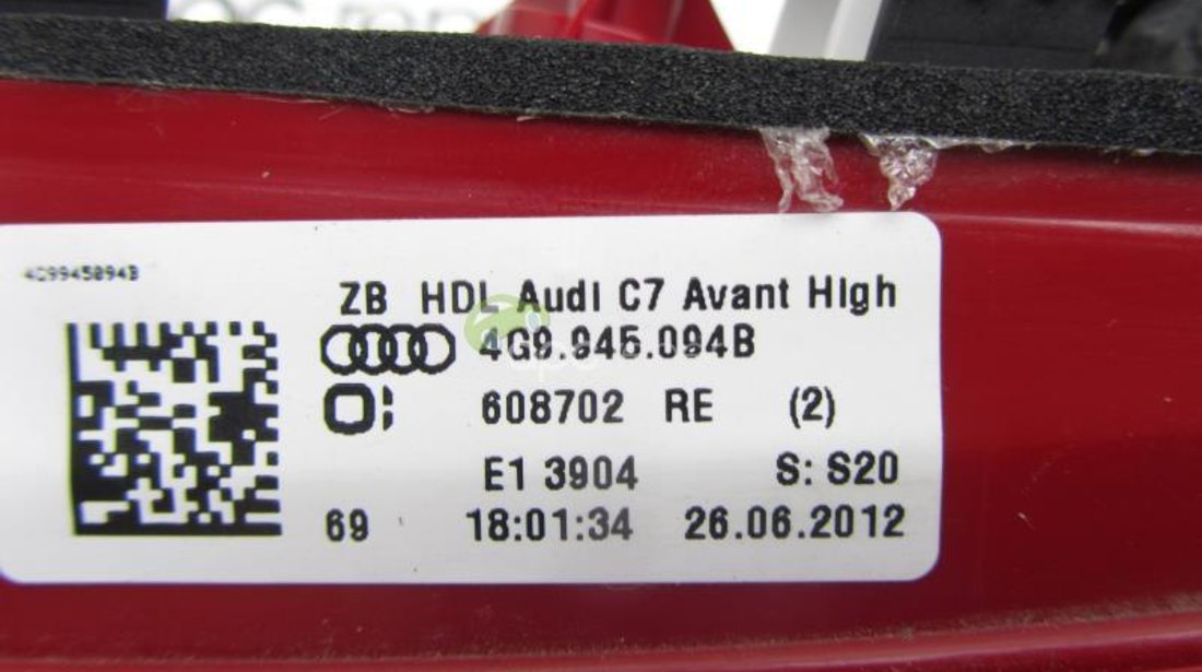 Stop dreapta led haion Audi A6 4G Kombi Original cod 4G9945094B