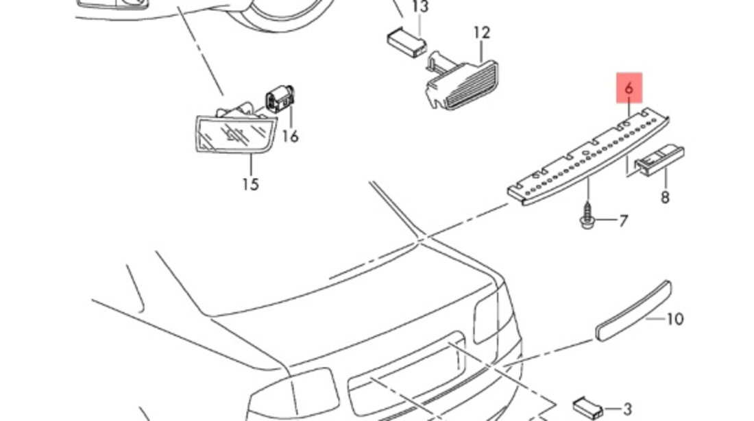 Stop frana aditional Audi A6 C6 (4F2) Sedan 2006 2.7 TDI OEM 4F5945097