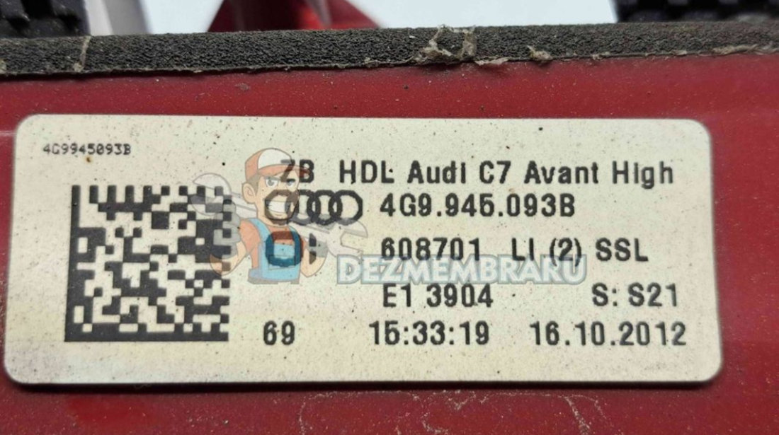 Stop haion stanga Audi A6 (4G5, C7) Avant [Fabr 2011-2017] 4G9945093B