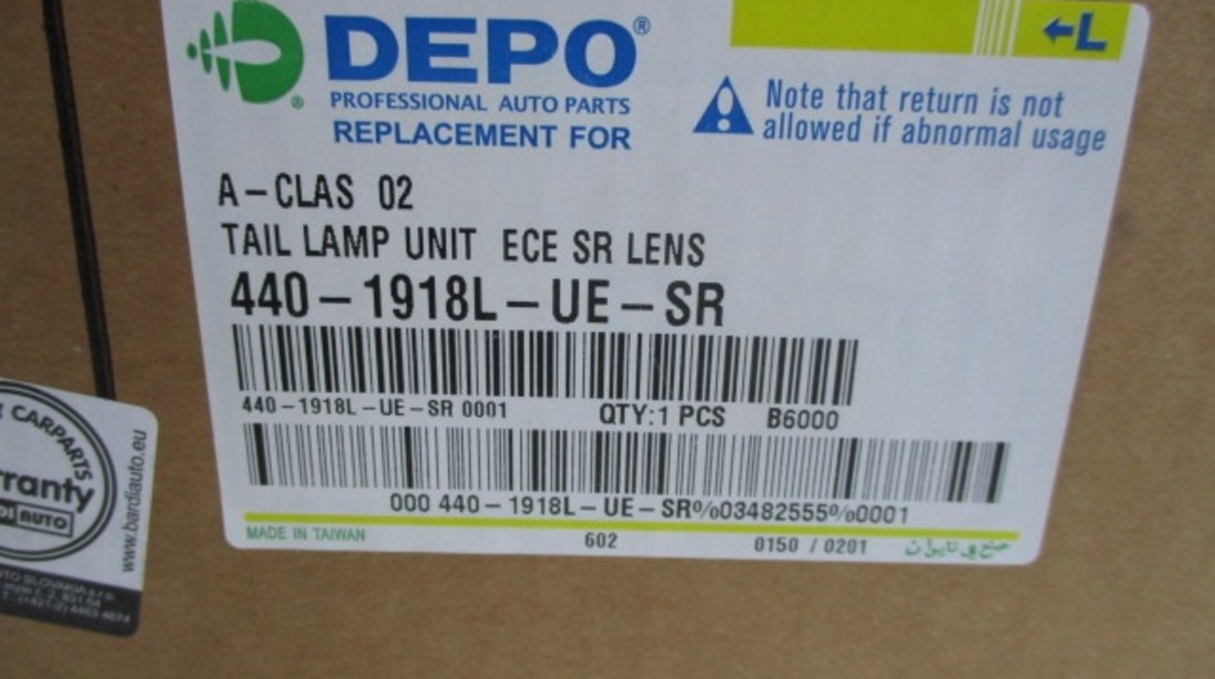 STOP / LAMPA STANGA DEPO COD 440-1918L-UE-SR MERCEDES A-CLASS FAB. 1997 - 2004 ⭐⭐⭐⭐⭐