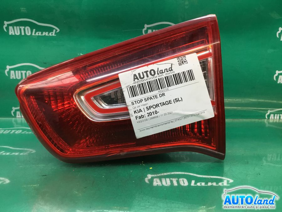 Stop Spate Dreapta De pe Haion, Ciobit Kia SPORTAGE SL 2010