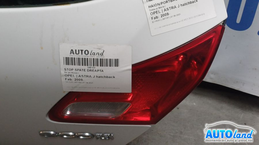 Stop Spate Dreapta De pe Haion Opel ASTRA J hatchback 2009
