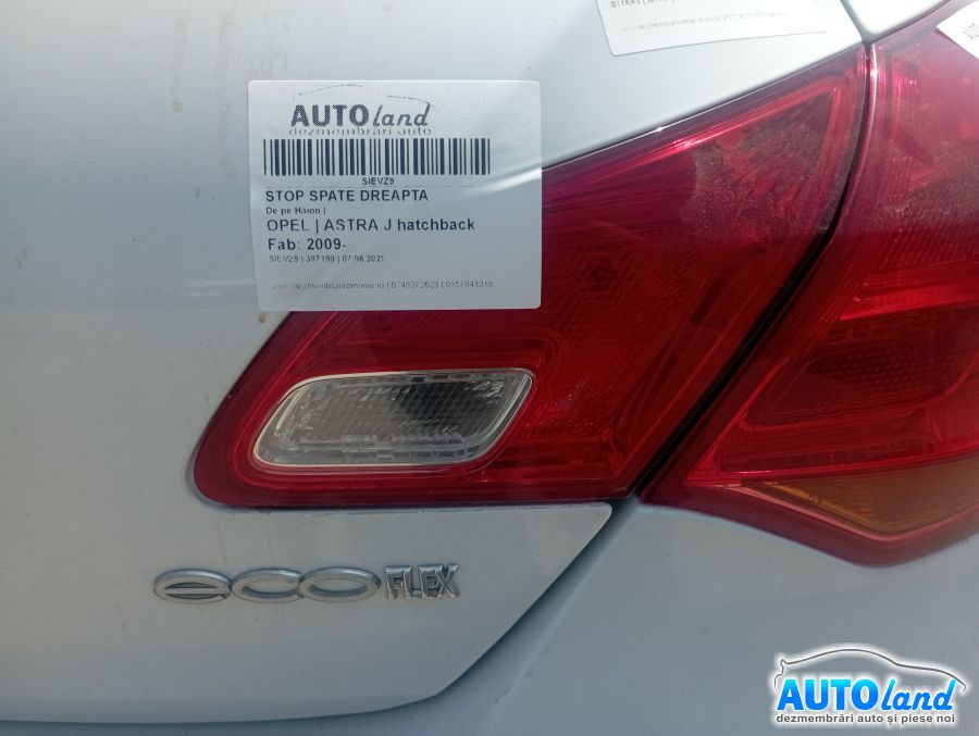 Stop Spate Dreapta De pe Haion Opel ASTRA J hatchback 2009