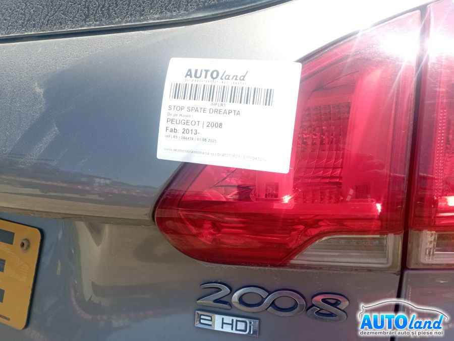 Stop Spate Dreapta De pe Haion Peugeot 2008 2013