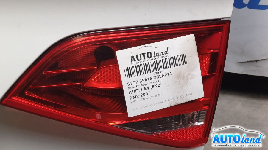 Stop Spate Dreapta De pe Portbagaj fara Led Audi A4 8K 2007