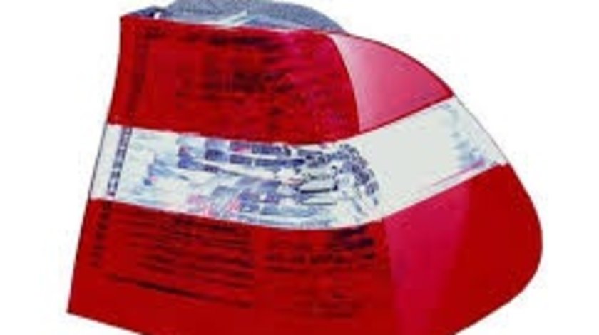 Stop spate lampa Bmw Seria 3 (E46), 10.2001-06.2005 Sedan, omologare ECE, spate,rosu-alb, exterior, fara suport bec, 63216910533; 63216946535, Stanga Kft Auto