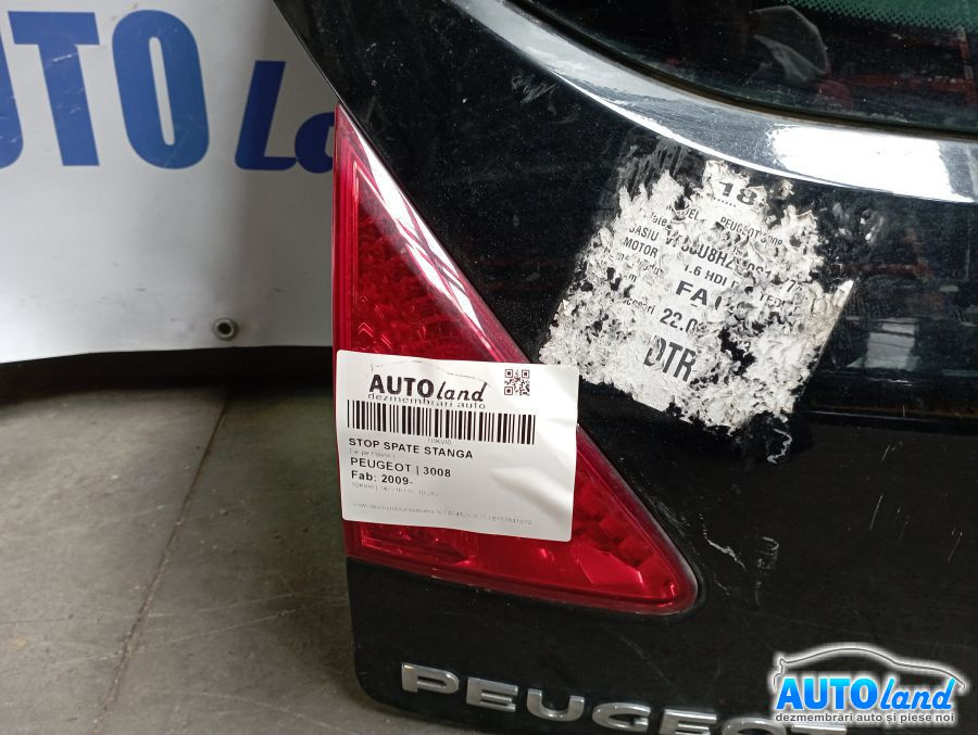 Stop Spate Stanga De pe Haion Peugeot 3008 2009