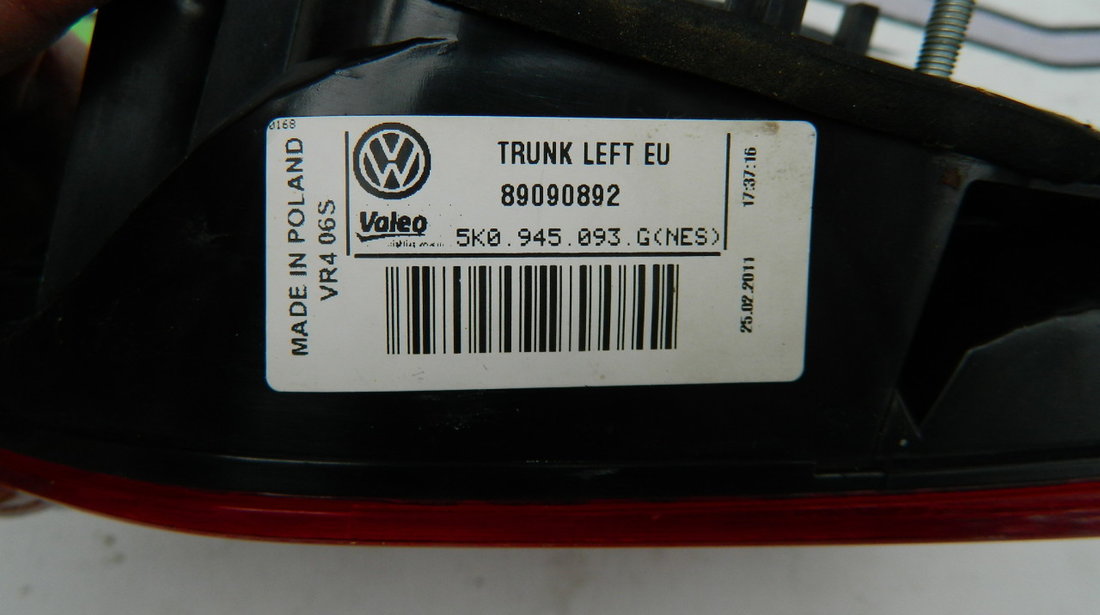 Stop stanga haion VW Golf 6 model 2010-2014 cod 5K0945093