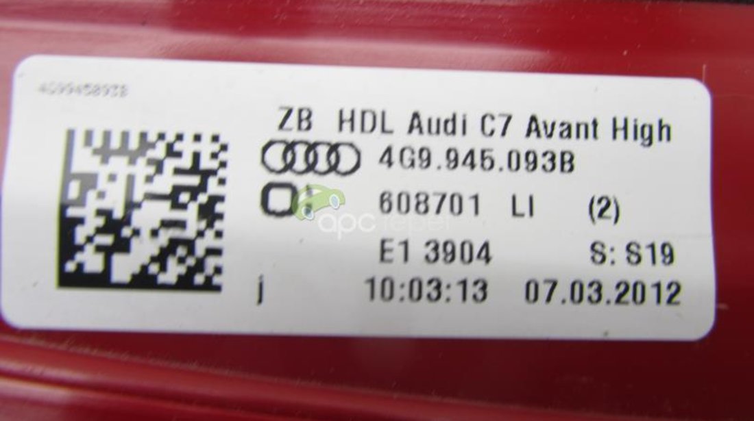 Stop stanga led haion Audi A6 4G Avant cod 4G9945093B