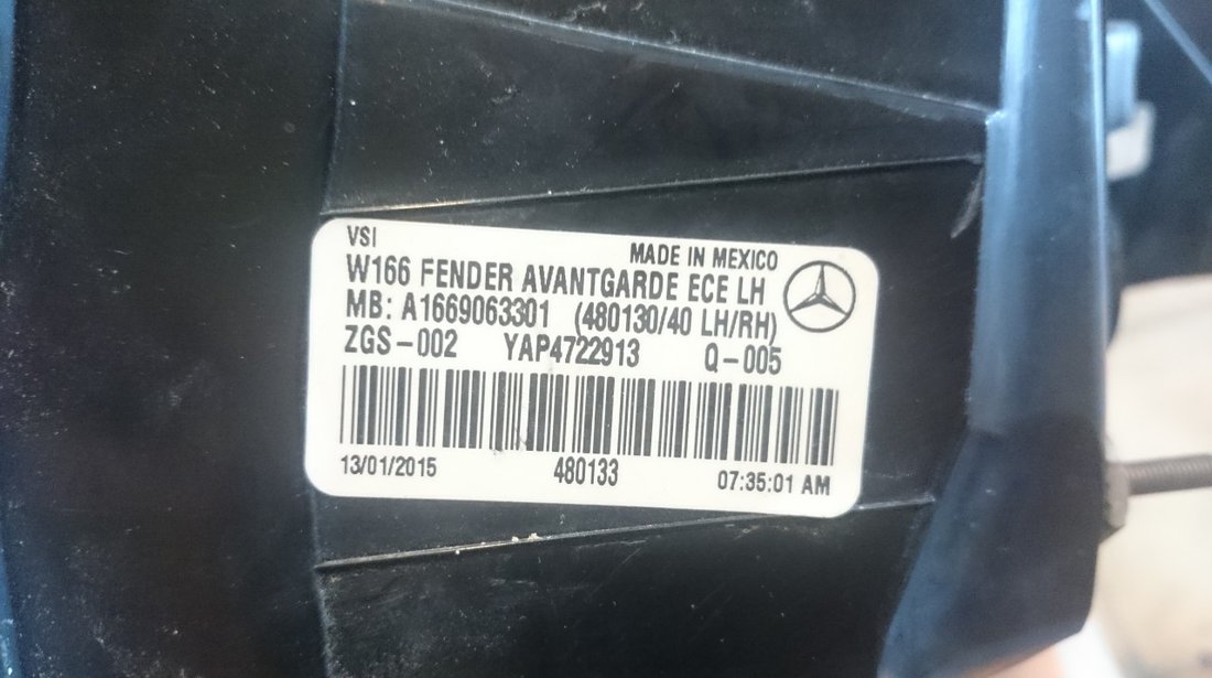 Stop stanga Mercedes ML-Class W166 (2011-2015) cod A1669063301