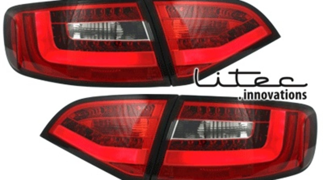 Stopuri Audi A4 B8 rosu/cristal