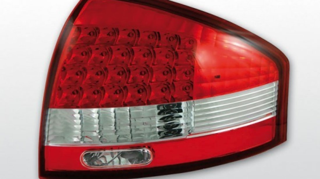 Stopuri Audi A6 1997-2004 Rosu Alb pe LED