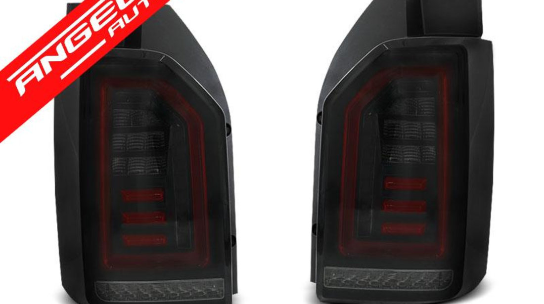 Stopuri bara LED Fumurii Negru Rosu potrivite pentru VW T6 15-19