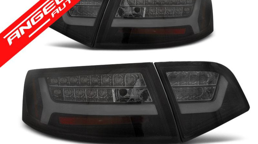 Stopuri bara LED Negru Fumurii SEQ potrivite pentru AUDI A6 08-11 SEDAN