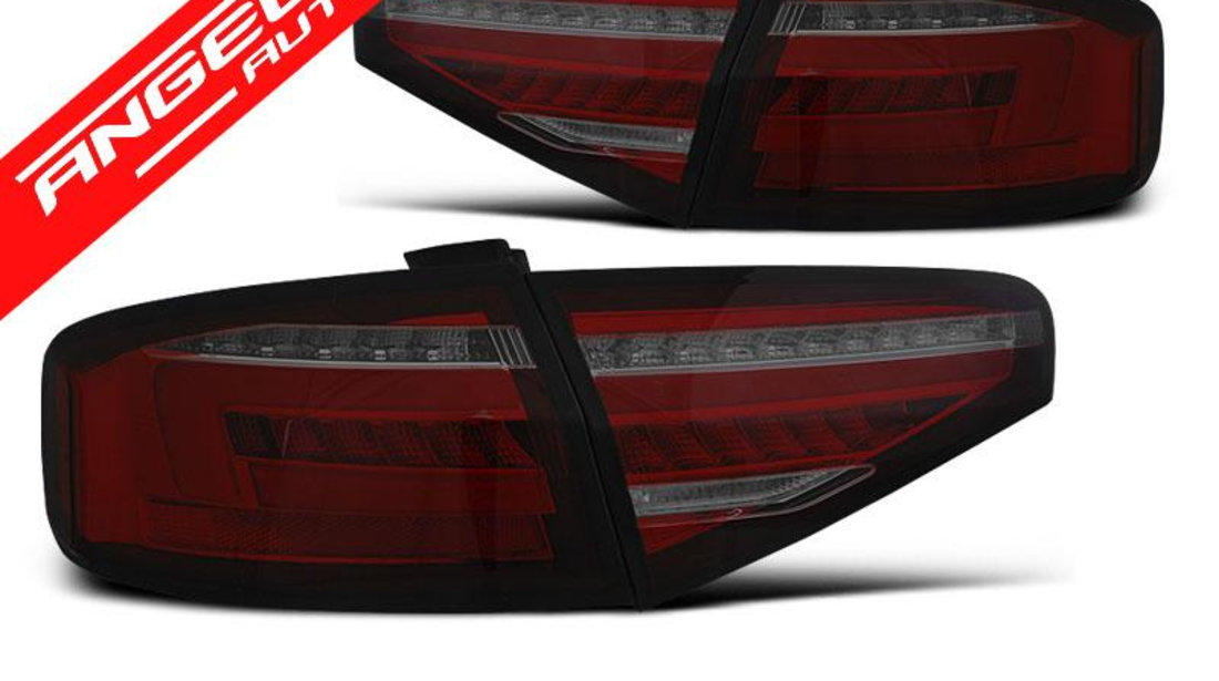 Stopuri bara LED Rosu Fumurii SEQ potrivite pentru AUDI A4 B8 12-15 SEDAN OEM LED