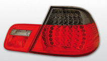 Stopuri BMW E46 Coupe rosu-fumuriu pe LED