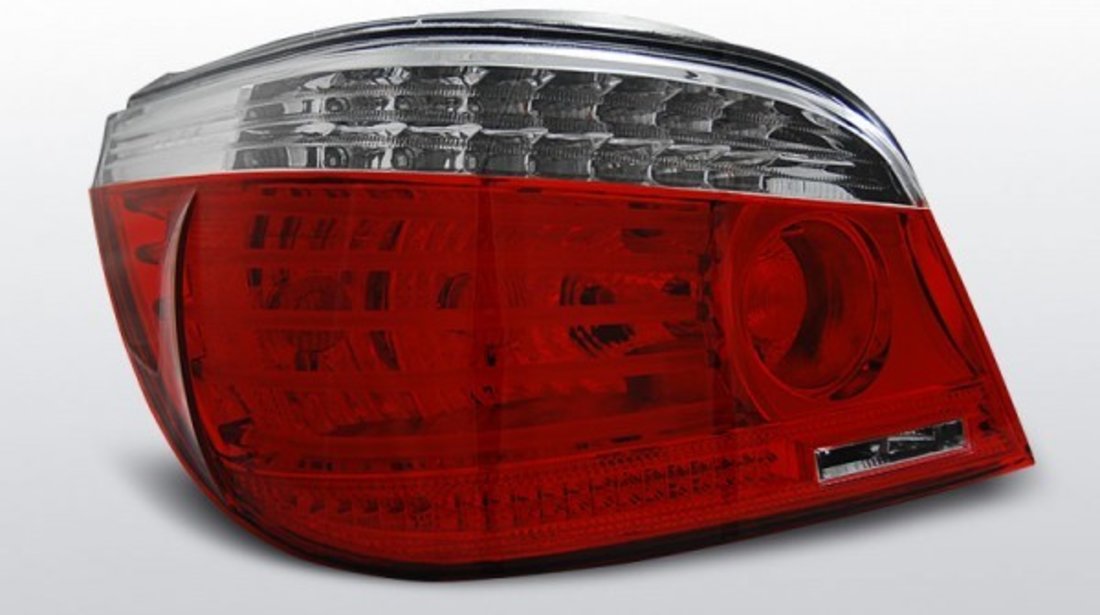 Stopuri BMW E60 Rosu Alb pe LED