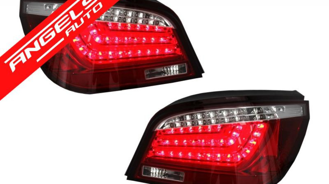 Stopuri BMW Seria 5 E60 (04.2003-03.2007) Rosu-Clar LED