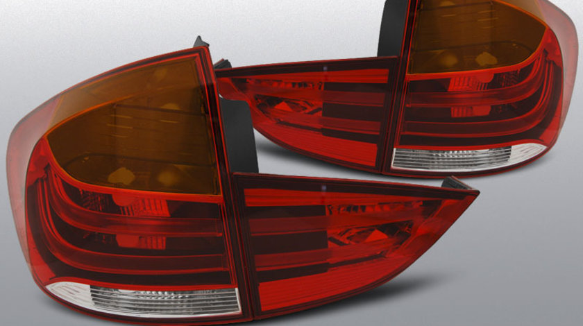 Stopuri BMW X1 E84 10.2009-07.2012 rosu-alb LED