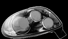 STOPURI CLARE PEUGEOT 206 FUNDAL FULL CROM -cod RP02C