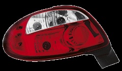 STOPURI CLARE PEUGEOT 206 FUNDAL ROSU-CRISTAL -cod RP01RC