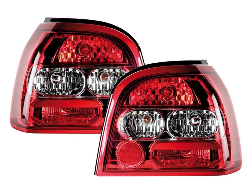 STOPURI CLARE VW GOLF III FUNDAL CRISTAL/RED -COD FKRL0923