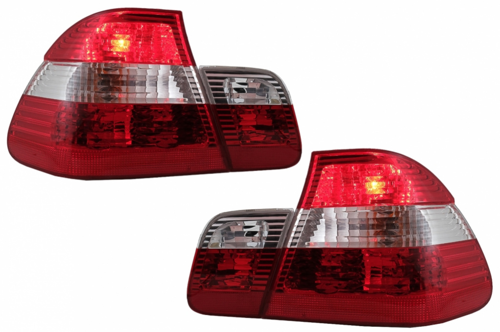 Stopuri compatibil cu BMW Seria 3 E46 Sedan (05.1998-08.2001) Rosu & Alb TLBME46NFL