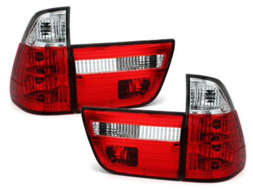 Stopuri compatibil cu BMW X5 00-02 rosu cristal 4-piese RB23