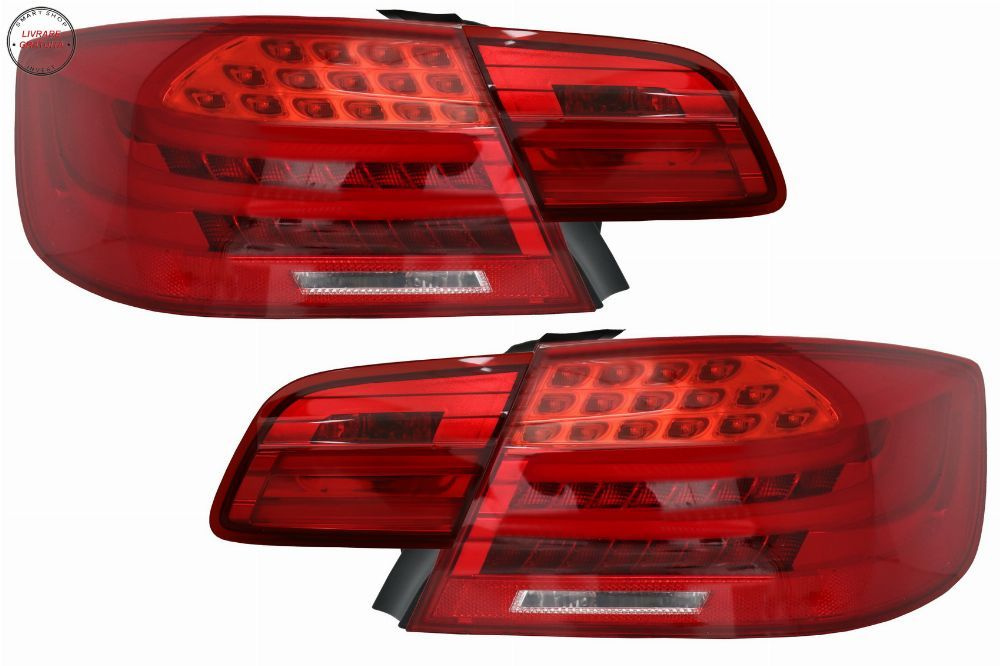 Stopuri cu Bara LED BMW Seria 3 E92 Coupe Pre Facelift (2006-2010) Rosu Clar- livrare gratuita