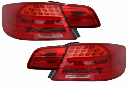 Stopuri cu Bara LED compatibil cu BMW Seria 3 E92 Coupe Pre Facelift (2006-2010) Rosu Clar TLBME92RC