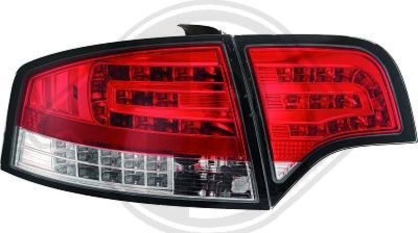 STOPURI CU LED AUDI A4 B7 FUNDAL RED/CRISTAL -COD 1017595