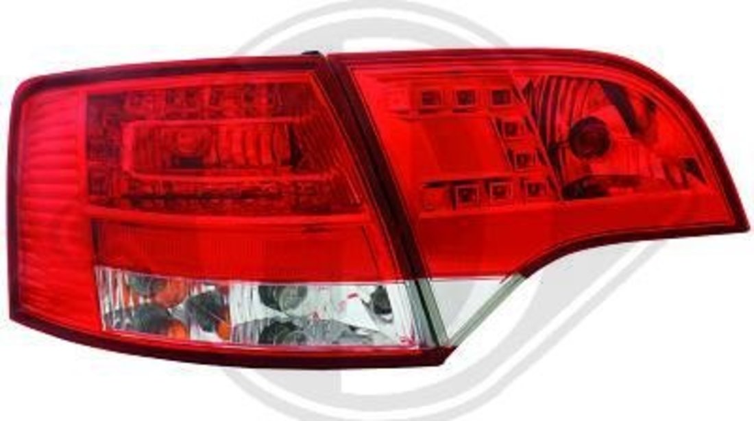 STOPURI CU LED AUDI A4 B7 FUNDAL RED/CRISTAL -COD 1017795