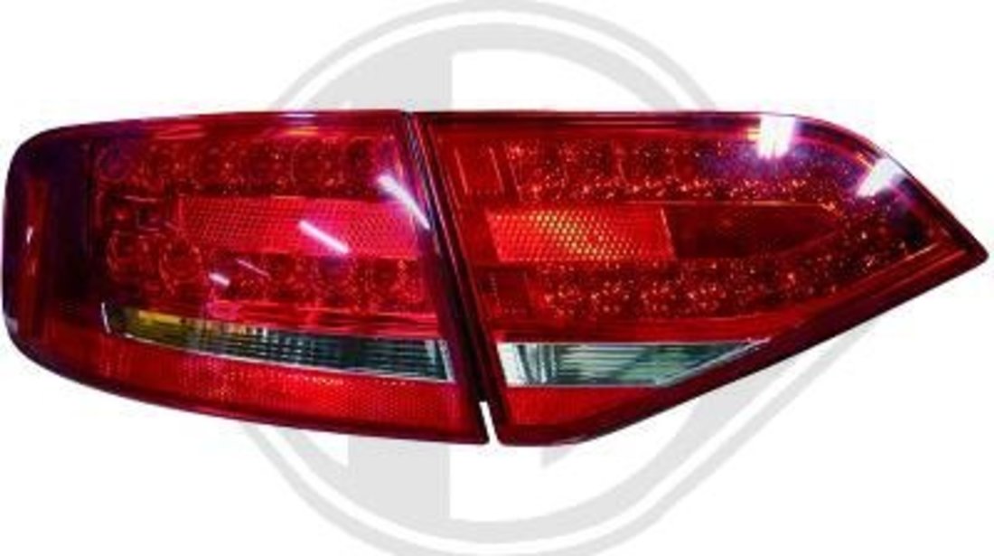 STOPURI CU LED AUDI A4 B8 FUNDAL RED/CRISTAL -COD 1018995